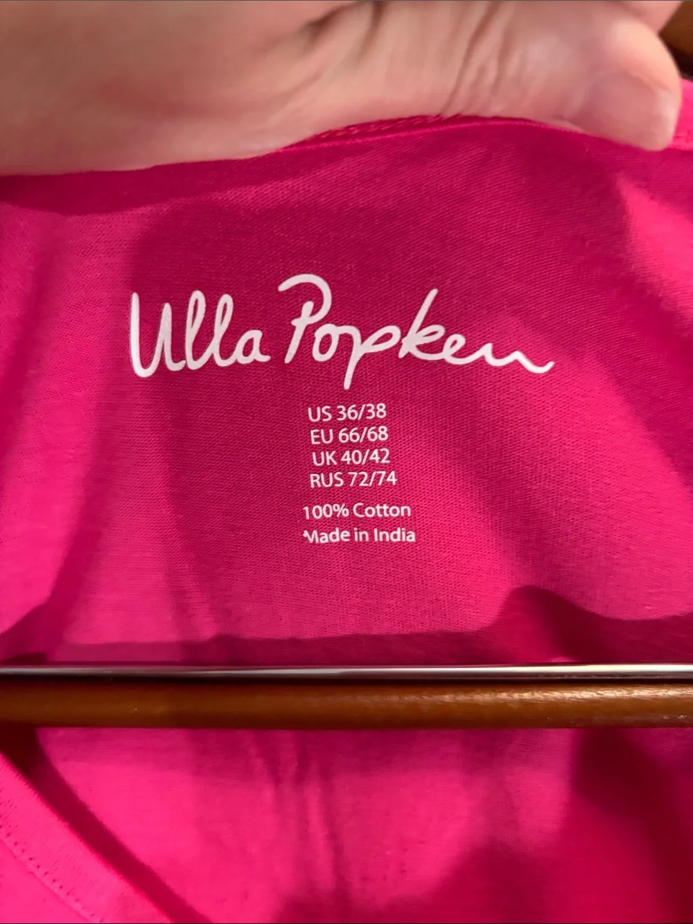 Ulla Popken Pink V-Neck 100% Cotton Top Plus Size 36/38 5X 6X EUC Loungewear